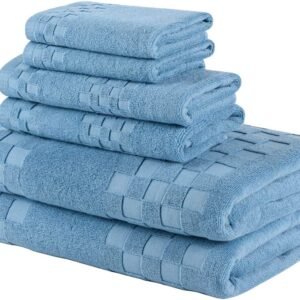 Toallas de baño de algodón de bambú, 27 x 54 pulgadas, paquete de 6 toallas  de ducha, ligeras, ultra absorbentes, para baño – Kuduki